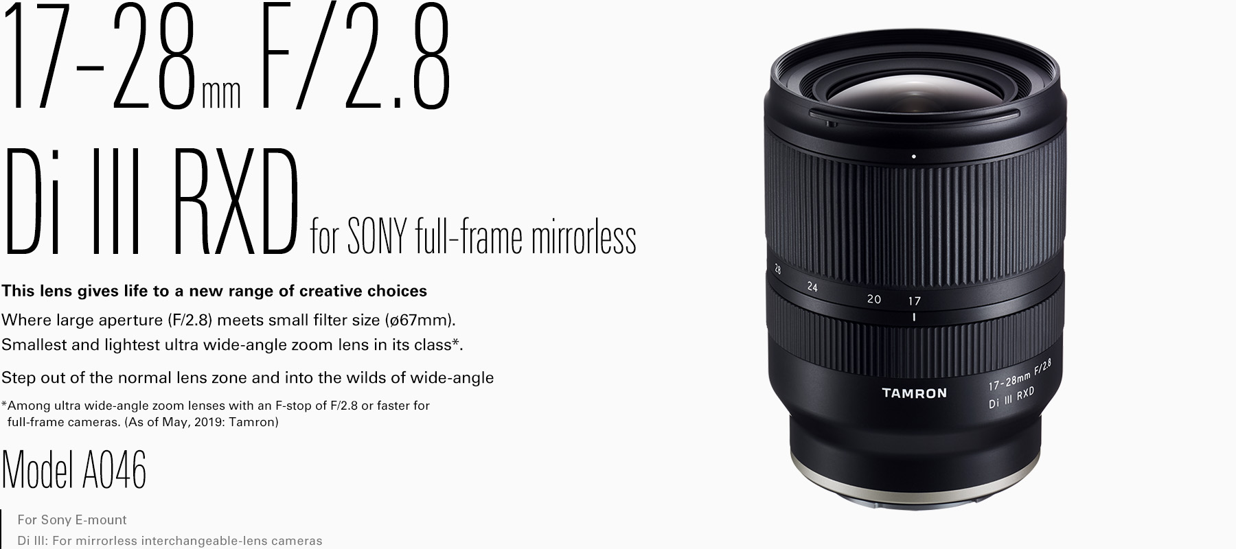 TAMRON 17-28/2.8 Di III RXD A046-