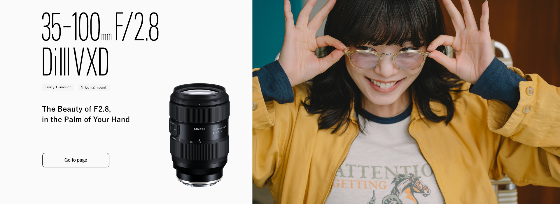 High-quality Tamron 35-100mm F/2.8 lens for versatile photography.