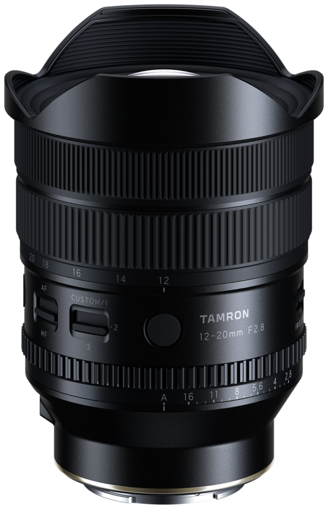 Tamron 12-20mm F2.8 wide-angle zoom lens for DSLR cameras.