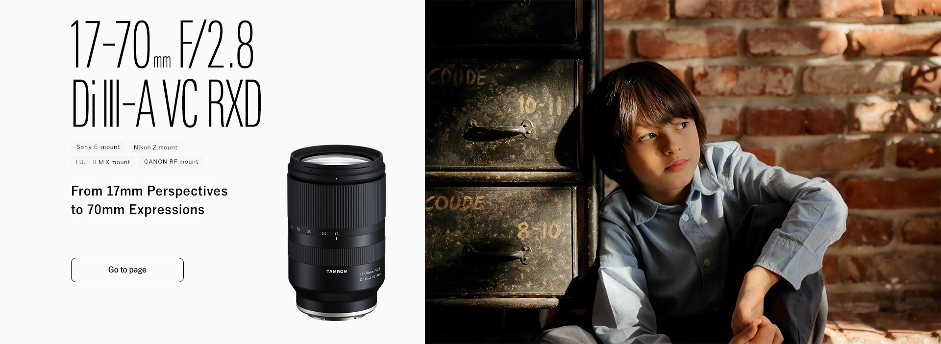 High-quality Tamron 17-70mm F/2.8 lens with Vibration Compensation for sharp images.