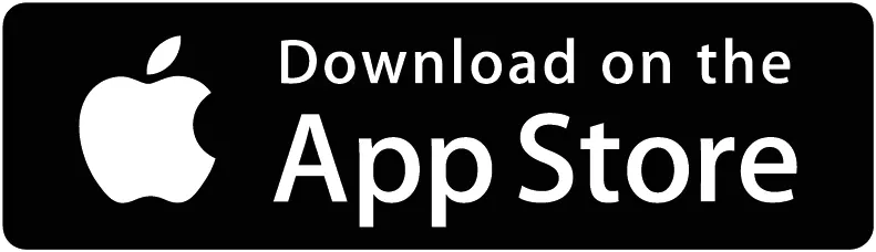 Apple App Store badge for iOS app download.